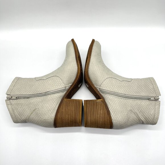 Dirty Laundry Womens Size 7 Unite Gray Snakeskin Western Ankle Boots Shoes‎ - Picture 8 of 16